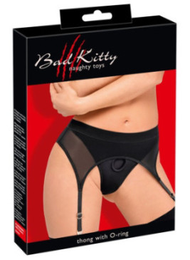 Strap-on thong with suspenders